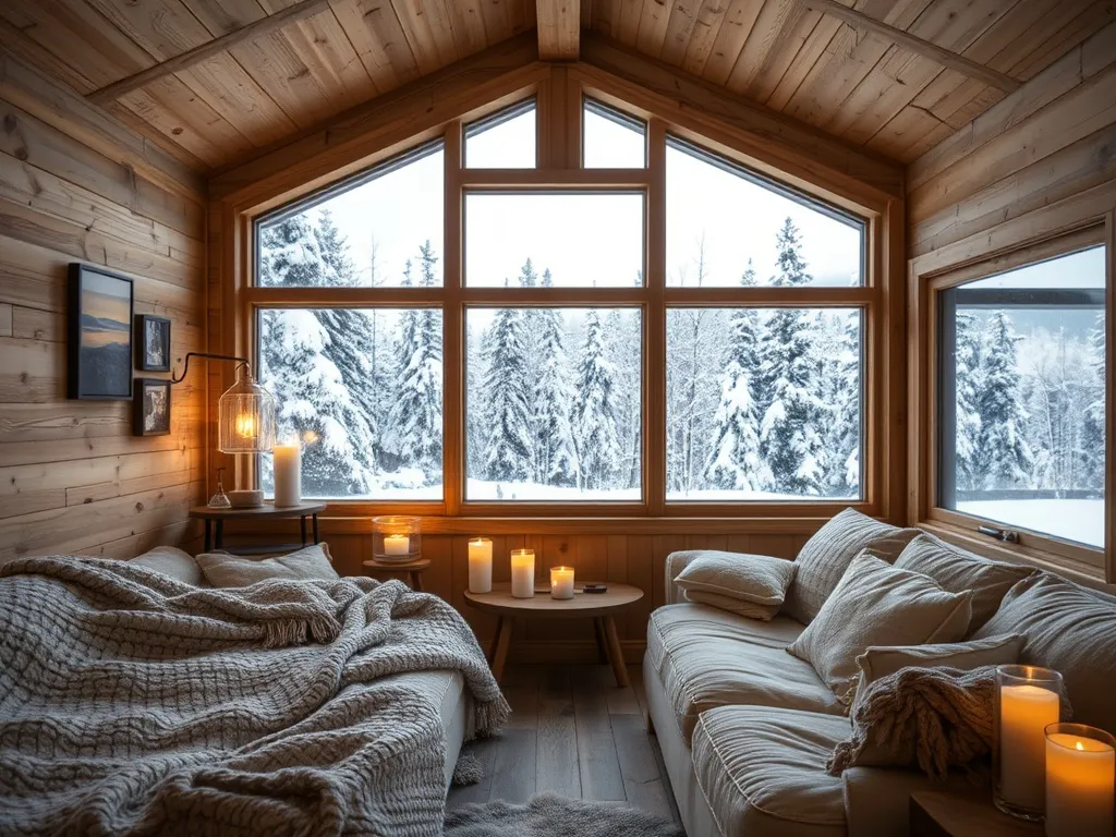 Fjord med båt og fjell